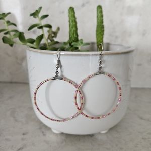 Beaded Hoop Earrings